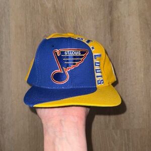 Vintage St. Louis Blues American Needle Swirl SnapBack Hat